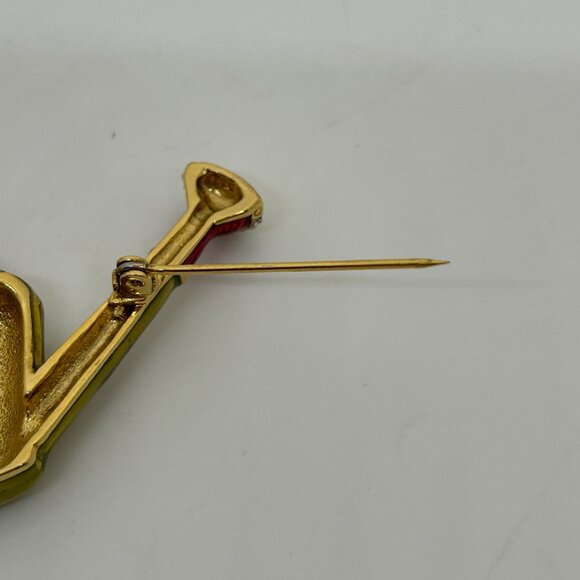 Metropolitan Museum of Art Brooch, inspired by Faberge's Watering Can Red Handle - Picture 7 of 15